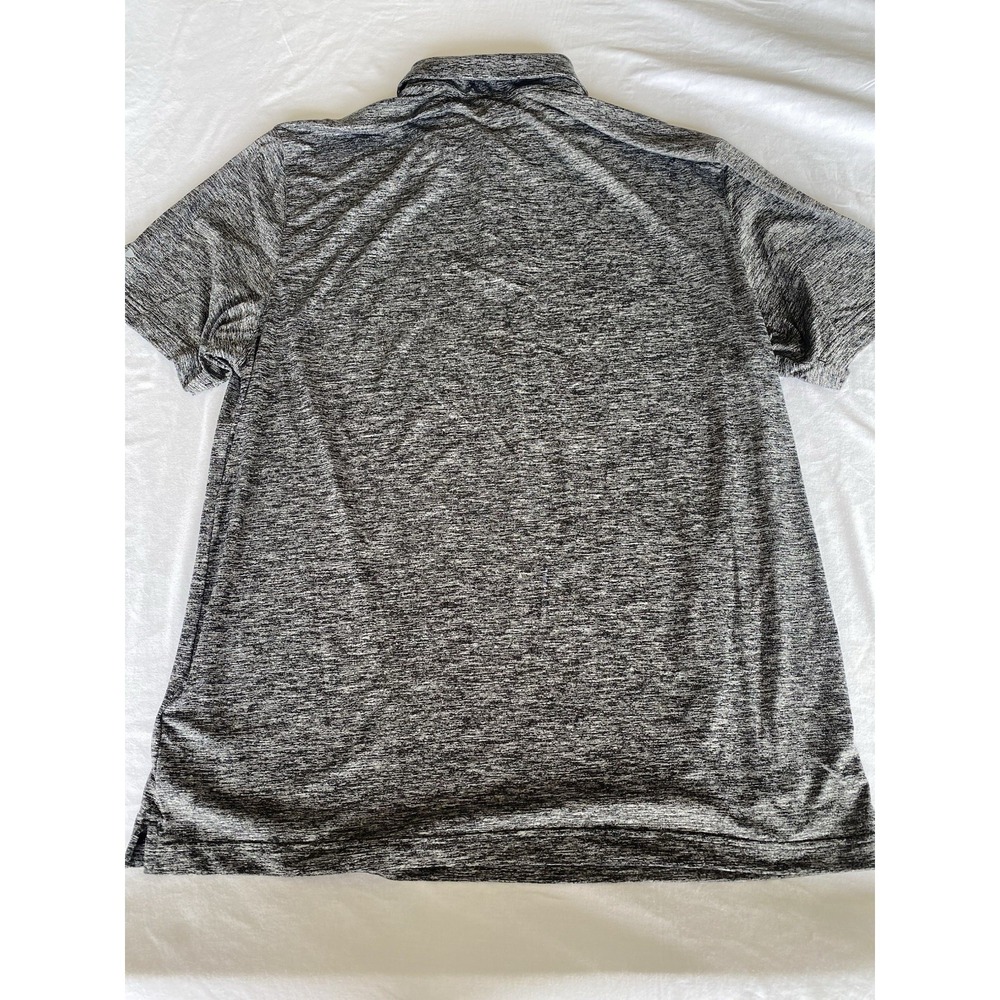 Under Armour HeatGear Mens Polo Shirt XL Loose Charcoal Heather Gray Golf Top - Picture 2 of 3